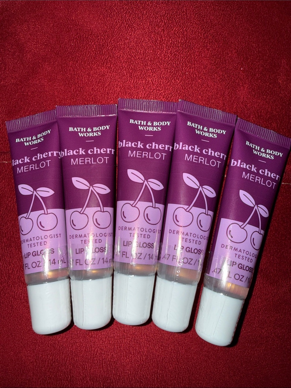 BBW 5pc Black Cherry Merlot lip gloss